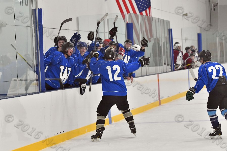 Wheaton College Men\'s Ice Hockey vs Middlesex Community College. - Photo By: KEITH NORDSTROM